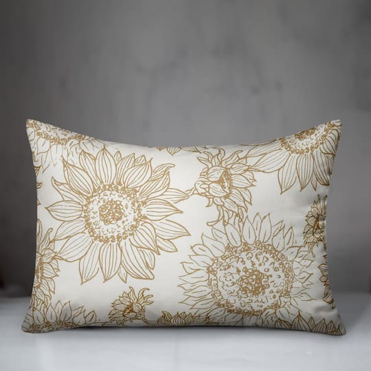 Large Sunflower Head Throw Pillow